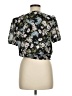 ASTR The Label 100% Polyester Floral Black Short Sleeve Blouse Size M - photo 2