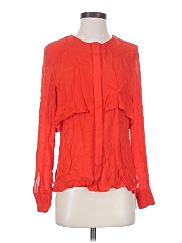 Parker Long Sleeve Silk Top (view 1)