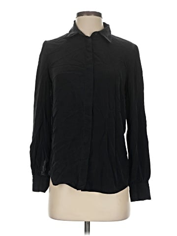 Babaton Long Sleeve Silk Top (view 1)