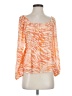 DR2 100% Polyester Orange Long Sleeve Blouse Size S - photo 1