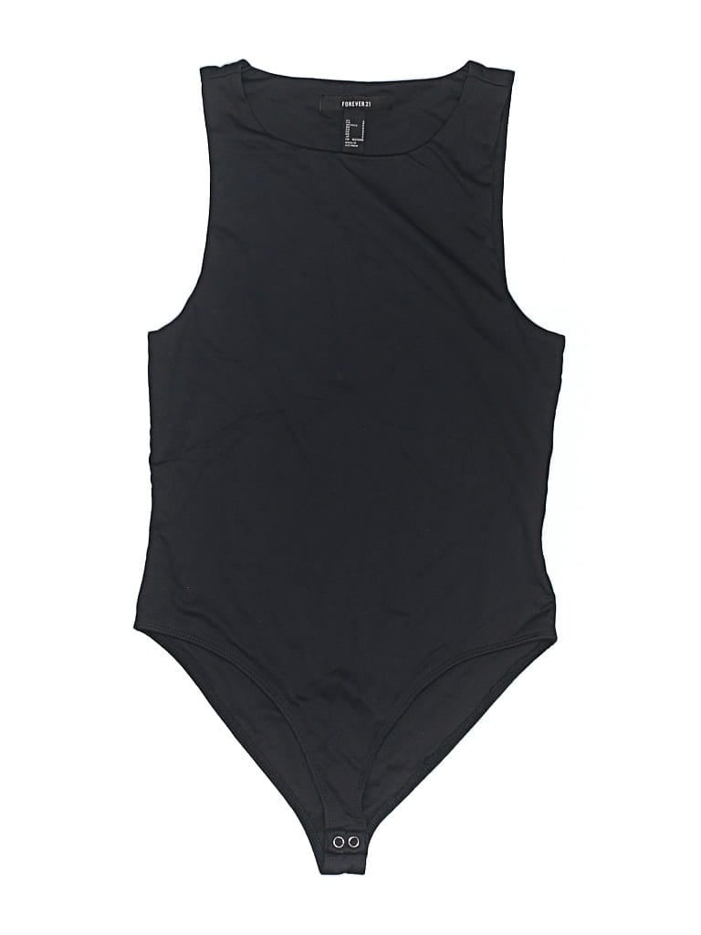 Pre-owned Forever 21 Bodysuit In Black