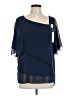 Assorted Brands Blue Short Sleeve Blouse Size L - photo 1