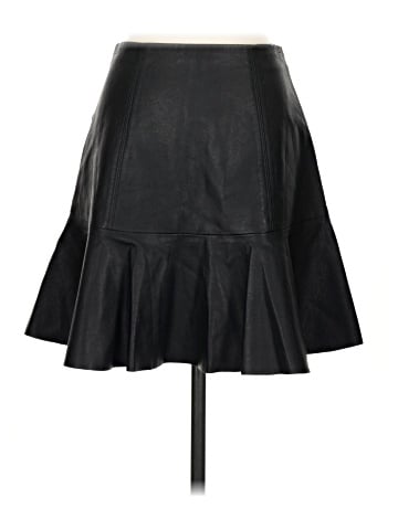 Rebecca Taylor Faux Leather Skirt (view 2)