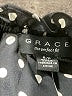Grace 100% Polyester Polka Dots Black 3/4 Sleeve Blouse Size S - photo 7