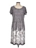 Perceptions Paisley Gray Casual Dress Size L - photo 1