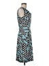 Cato Graphic Teal Cocktail Dress Size M - photo 4