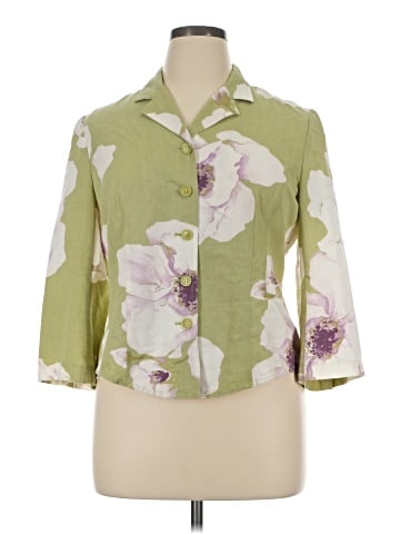 Emma James 3/4 Sleeve Button-Down Shirt (view 1)