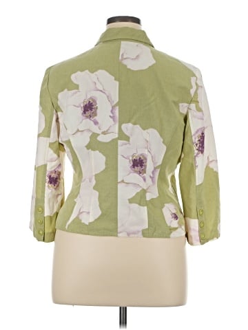 Emma James 3/4 Sleeve Button-Down Shirt (view 2)