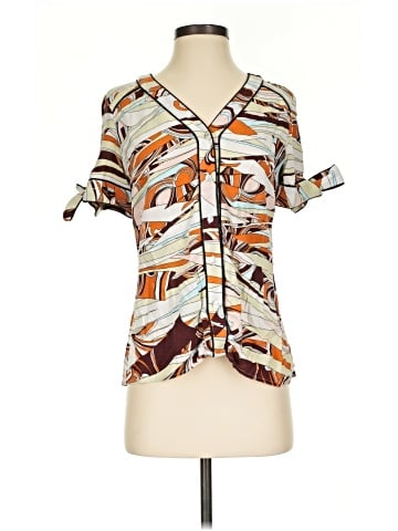 Listicle Short Sleeve Blouse (view 1)