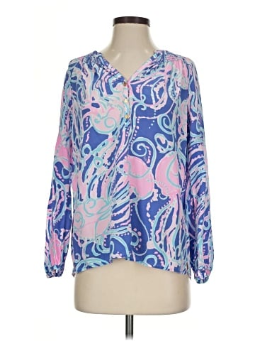 Lilly Pulitzer Long Sleeve Silk Top (view 1)