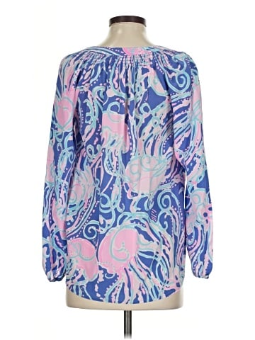 Lilly Pulitzer Long Sleeve Silk Top (view 2)