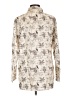 Unbranded Print Ivory Long Sleeve Blouse Size L - photo 2