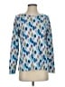 Talbots Outlet 100% Cotton Print Blue Pullover Sweater Size S - photo 1
