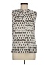Talbots Ivory Sleeveless Button-Down Shirt Size M - photo 1
