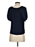 Ann Taylor LOFT 100% Polyester Blue Short Sleeve Blouse Size S - photo 2
