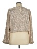 Flat White 100% Polyester Silver Long Sleeve Blouse Size 1X - photo 2