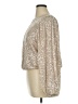 Flat White 100% Polyester Silver Long Sleeve Blouse Size 1X - photo 5