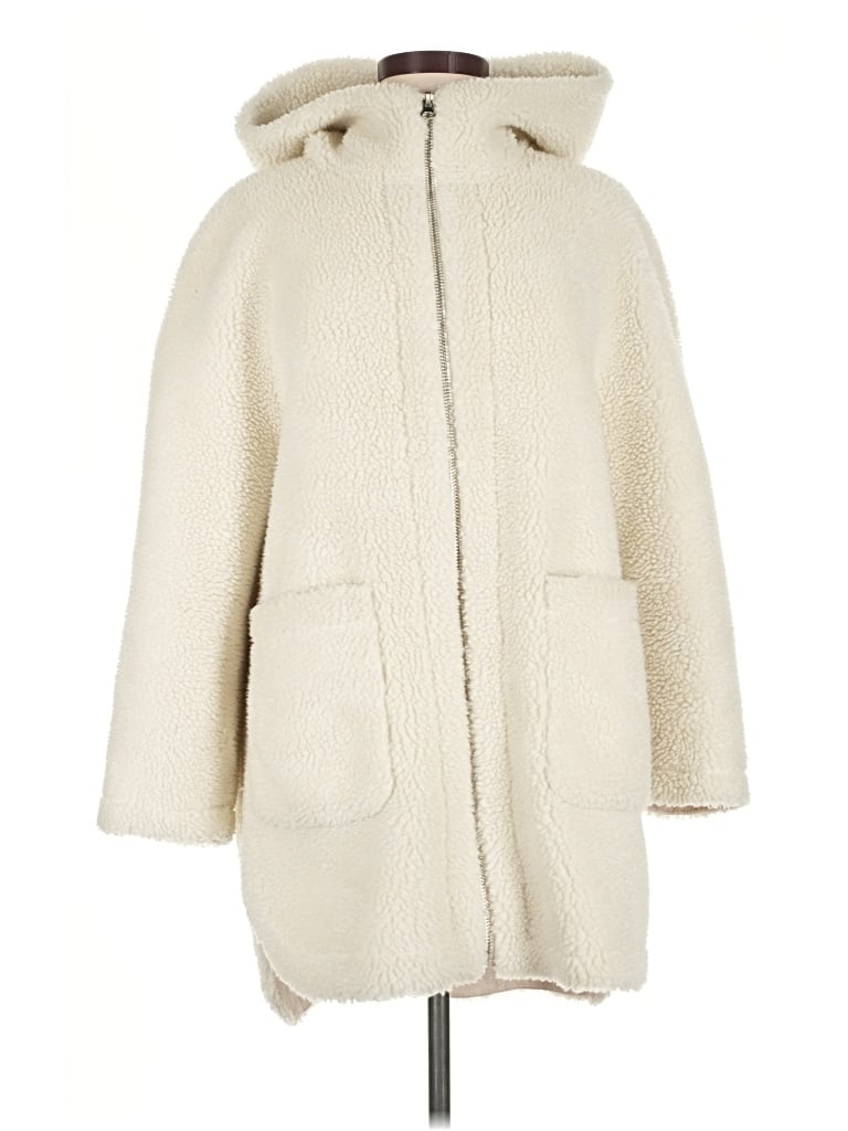 Pre-owned Zara Coat In Ivory