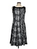 Perceptions Chevron-herringbone Silver Cocktail Dress Size M - photo 1