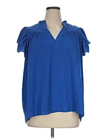 Rose + Olive Short Sleeve Blouse (view 1)