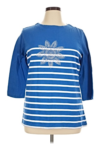 Salon Studio by Haband 3/4 Sleeve Top (view 1)