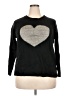 Ellos Hearts Black Pullover Sweater Size 18 - photo 1