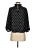 Grace 100% Polyester Polka Dots Black 3/4 Sleeve Blouse Size S - photo 1
