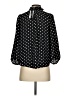 Grace 100% Polyester Polka Dots Black 3/4 Sleeve Blouse Size S - photo 2