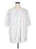 Unbranded Stripes White Short Sleeve Blouse Size XL - photo 1