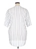 Unbranded Stripes White Short Sleeve Blouse Size XL - photo 2