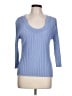 August Silk Blue 3/4 Sleeve Top Size L - photo 1