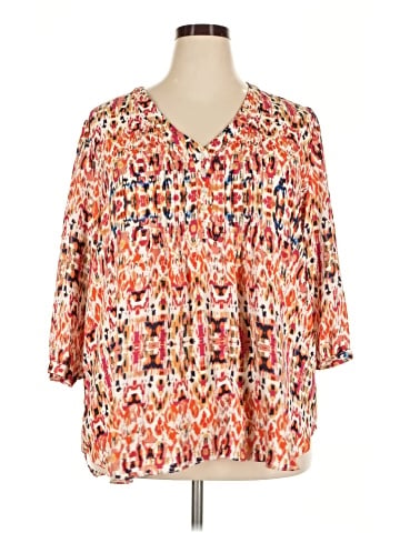 Rose + Olive 3/4 Sleeve Blouse (view 1)