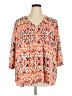 Rose + Olive Orange 3/4 Sleeve Blouse Size 2X - photo 1