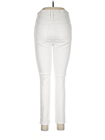 Madewell 10" High-Rise Skinny Crop Jeans in Pure White: Button-Front Edition (view 2)