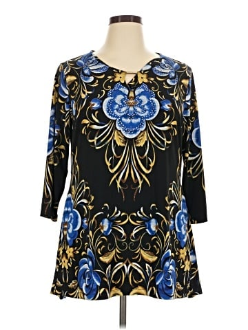 JM Collection 3/4 Sleeve Blouse (view 1)