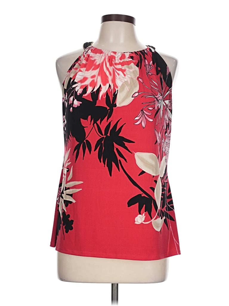 Tahari Sleeveless Blouse In Animal Print