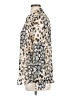 ASOS 100% Polyester Animal Print Silver Long Sleeve Blouse Size 14 - photo 5