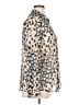 ASOS 100% Polyester Animal Print Silver Long Sleeve Blouse Size 14 - photo 4