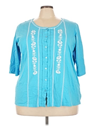 Woman Within 3/4 Sleeve Blouse (view 1)