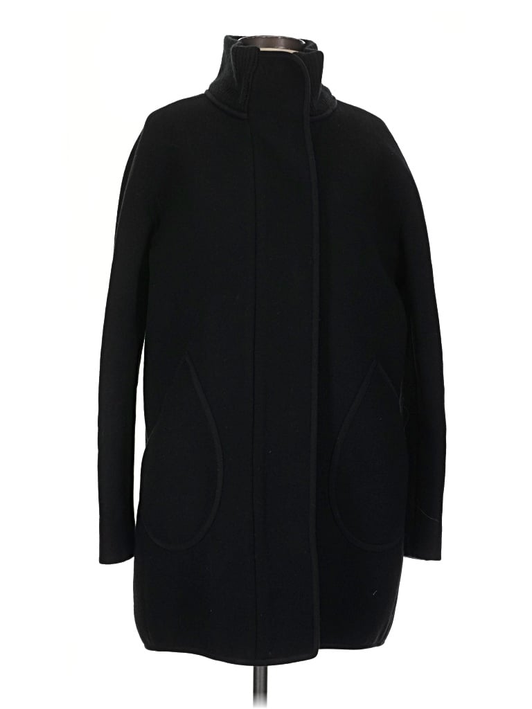 Pre-owned Jcrew Wool Coat In Black