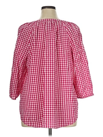 Catherines 3/4 Sleeve Button-Down Shirt (view 2)