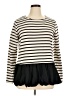 Pleione Stripes Ivory Pullover Sweater Size XL - photo 1