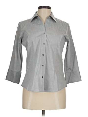 Foxcroft 3/4 Sleeve Button-Down Shirt (view 1)