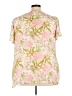 Rose + Olive 100% Polyester Floral Pink Short Sleeve Blouse Size 3X - photo 2