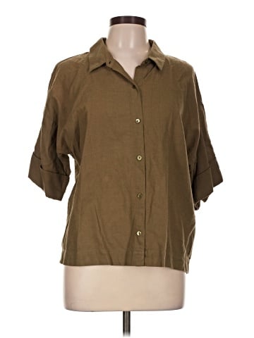 Eileen Fisher 3/4 Sleeve Button-Down Shirt (view 1)