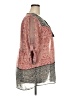 DR2 100% Polyester Paisley Red Pink 3/4 Sleeve Blouse Size 2X - photo 4