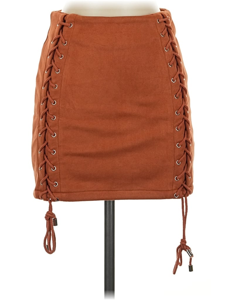 Pre-owned Better Be Casual Skirt In Brown