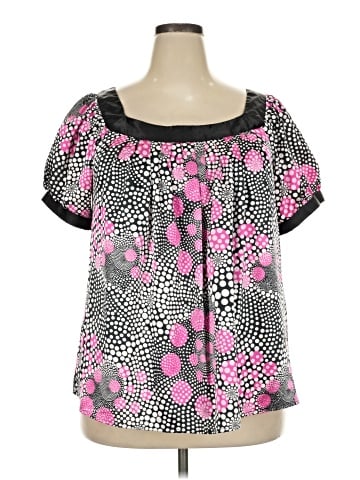 NY Collection Short Sleeve Blouse (view 1)
