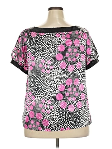 NY Collection Short Sleeve Blouse (view 2)