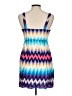 Bongo 100% Rayon Chevron-herringbone Blue Cocktail Dress Size L - photo 2